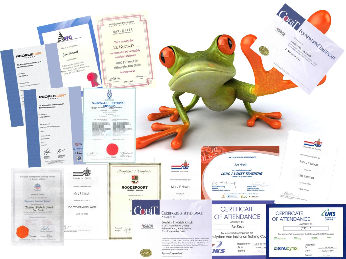 A few of my Diplomas and Certificates A few of my Diplomas and Certificates