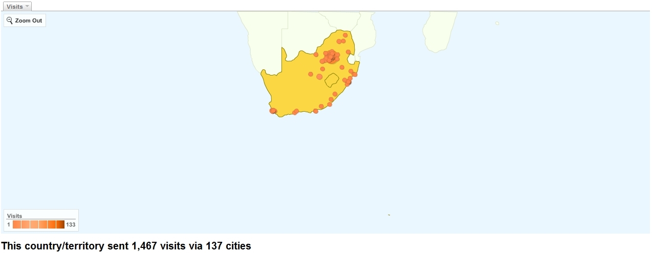 Site Usage South Africa as at 27 Feb 2010 Site Usage South Africa as at 27 Feb 2010