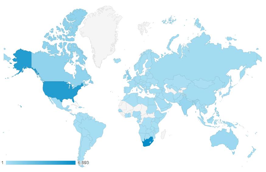 Site Usage World Map as at 27 Feb 2014 Site Usage World Map as at 27 Feb 2014