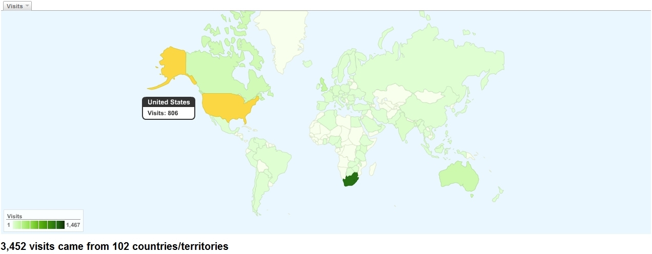 Site Usage World Map Site Usage World Map