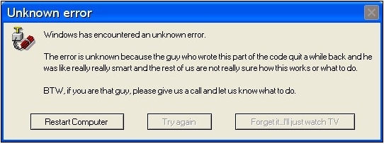 Unknown error